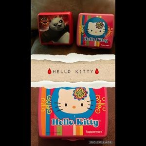 Vintage Hello Kitty container or Jung fu Panda
